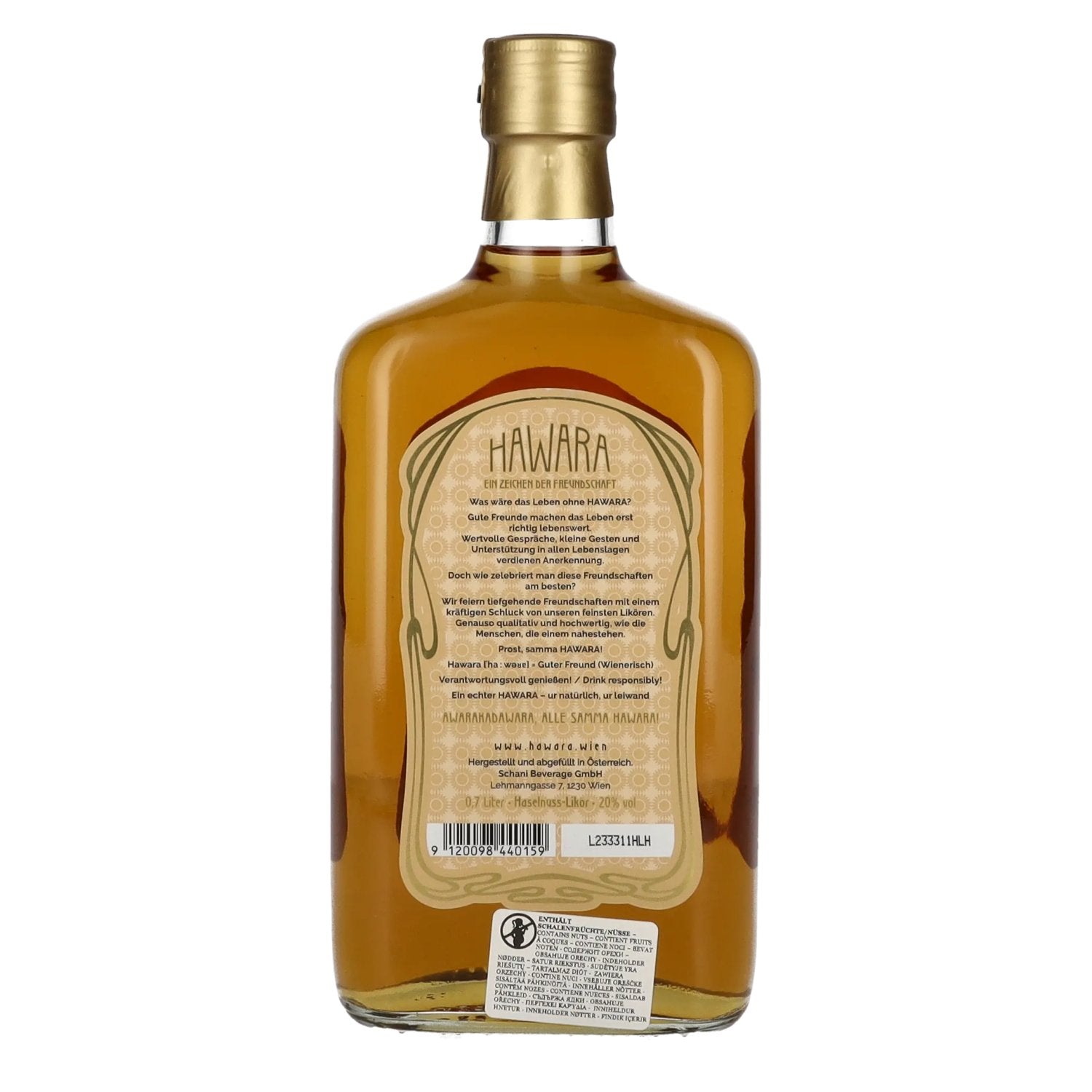 Hawara hazelnootlikeur 20% vol. 0.7l