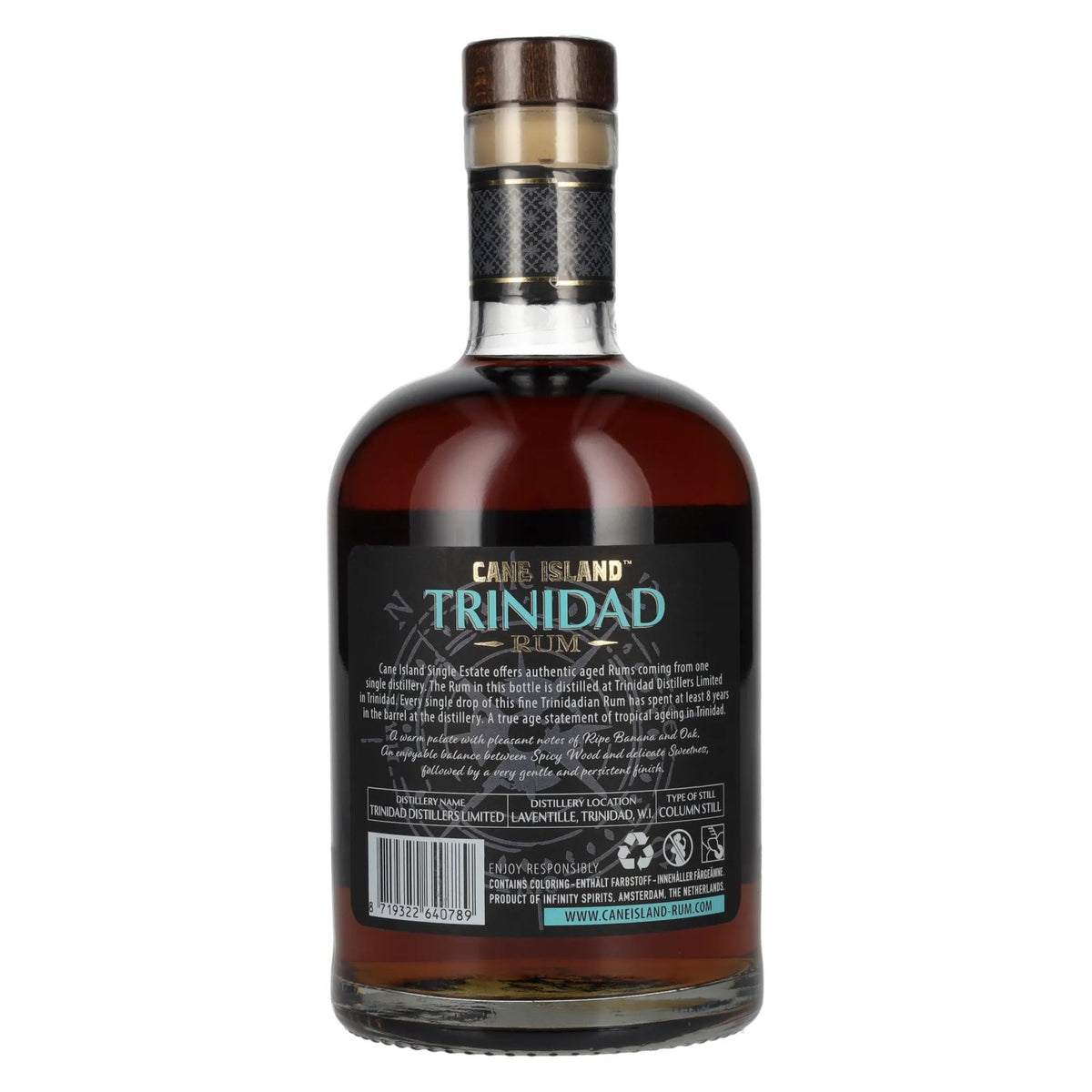 Cane Island TRINIDAD 8 Years Old Single Estate Rum 43% vol. 0,7l