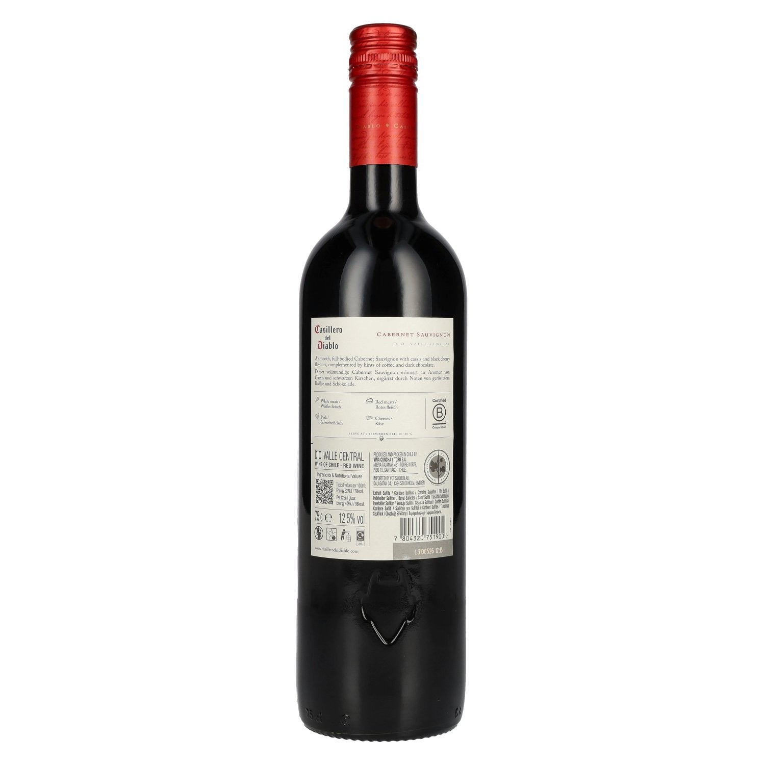 Concha y Toro Casillero del Diablo CABERNET SAUVIGNON Reserva 2024 12,5% Vol. 0,75l