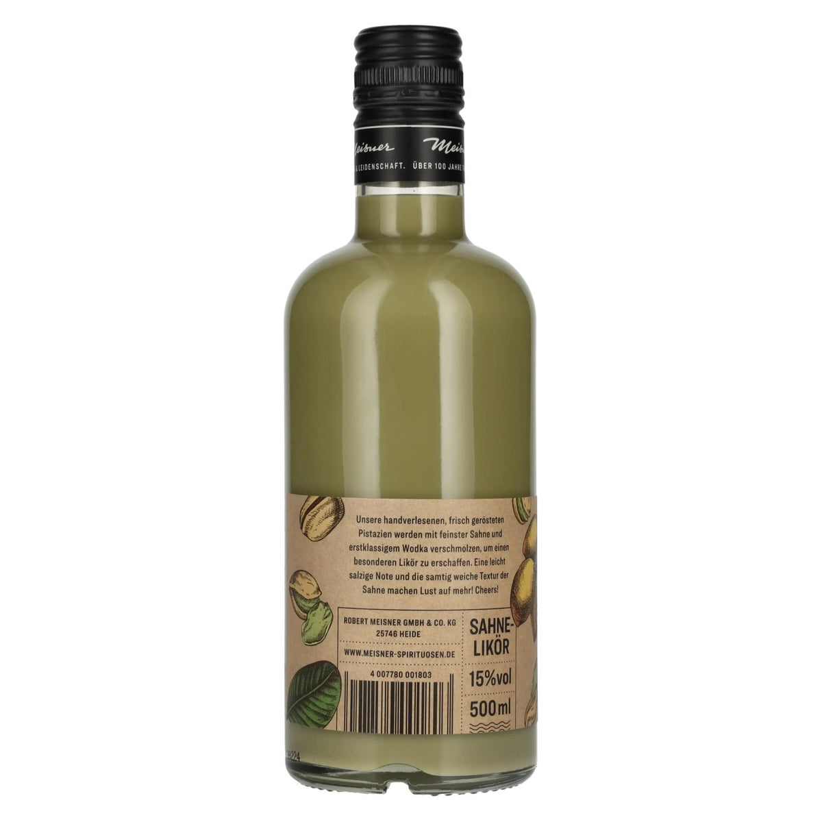 Meisner Pistachio Cream Liqueur 15% ABV, 0.5 l