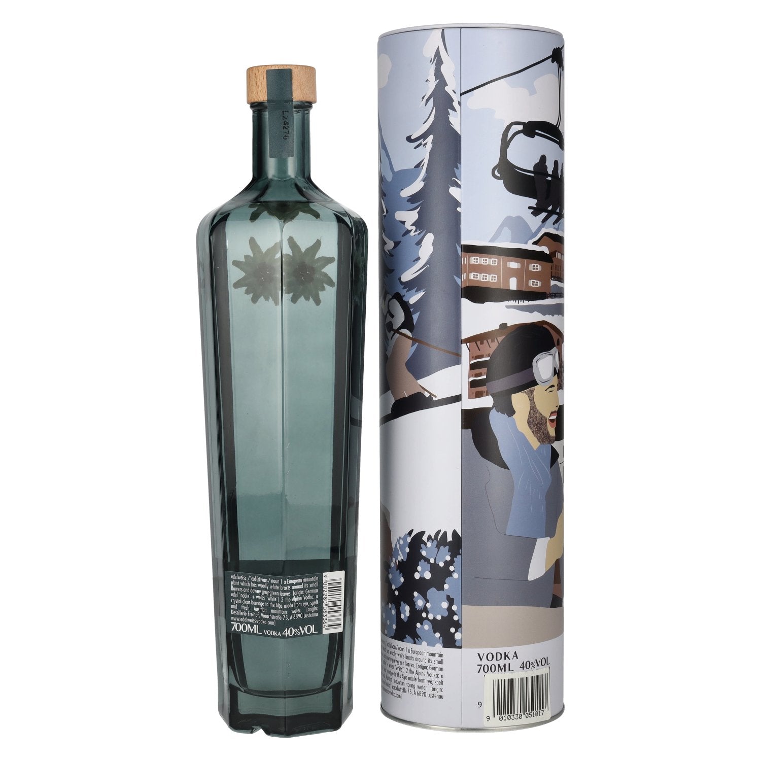 Edelweiss The Alpine Vodka LECH/ARLBERG 40% Vol. 0,7l in Blikken Doos