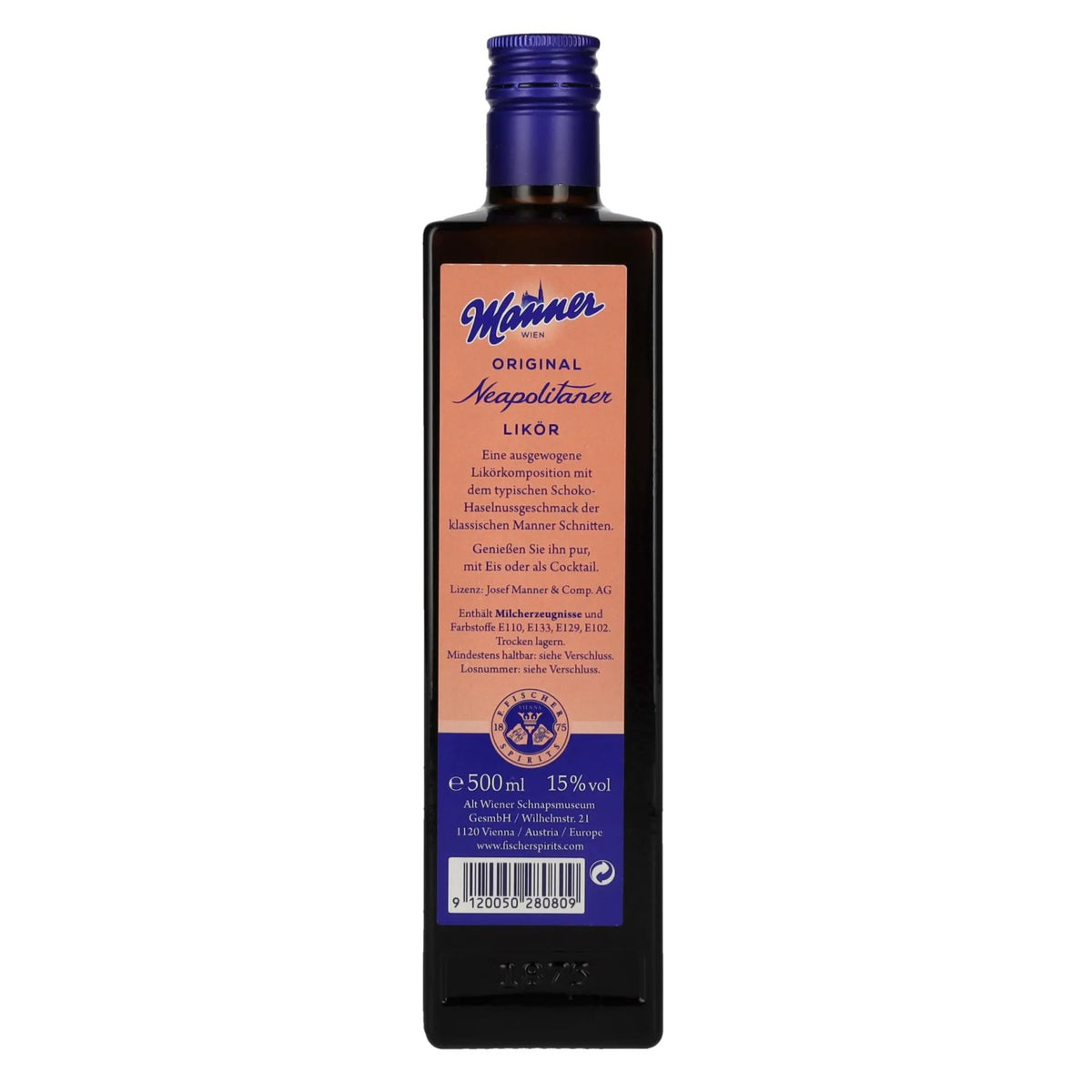 Manner Original Neapolitan Cream Liqueur 15% vol. 0.5 l