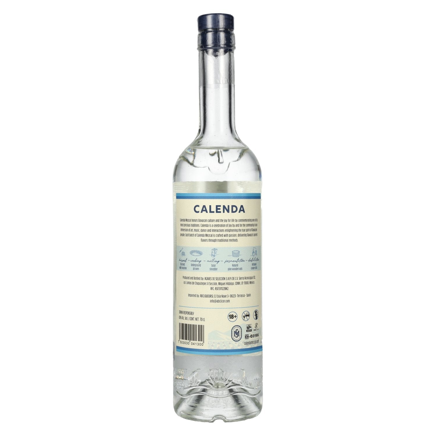 Mezcal Calenda 100% Agave DOP 43% Vol. 0,7l