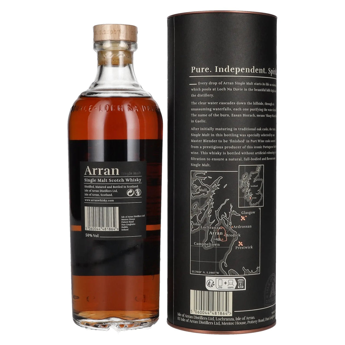 Arran Single Malt PORT CASK FINISH Single Malt Scotch Whisky 50% Vol. 0,7l in geschenkverpakking