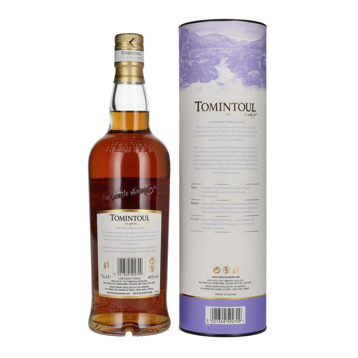Tomintoul Small Batch Pedro Ximénez Sherry Cask Finish 40 % vol., 0,7 l, dans un coffret cadeau