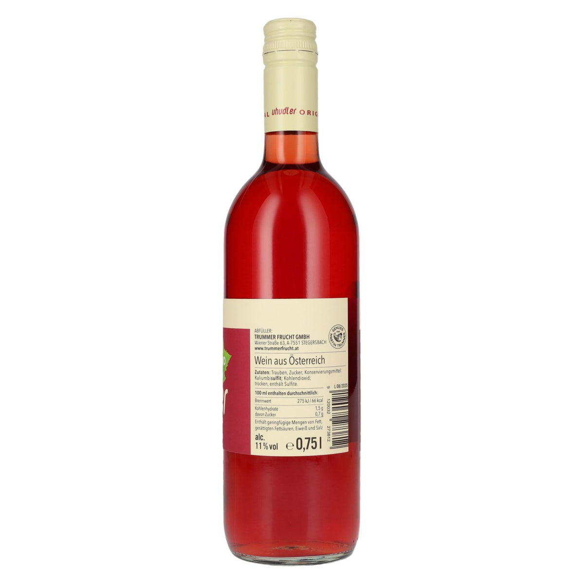Trummer Uhudler Organic 11% ABV 0.75l