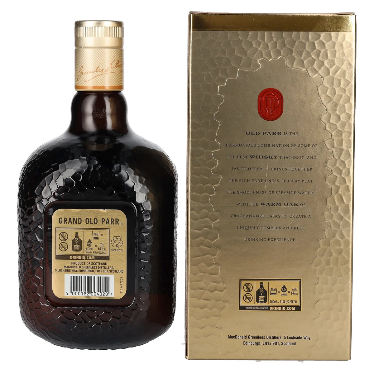 Grand Old Parr 12 Years Old Blended Scotch Whisky 40% vol. 1 l in geschenkverpakking