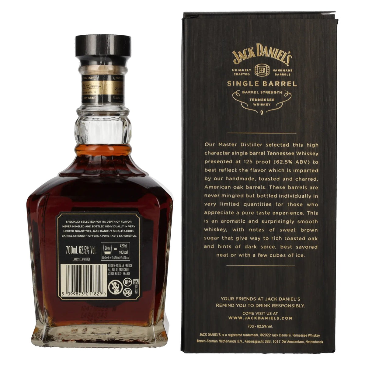Jack Daniel's Select Single Barrel Barrel Strength Tennessee Whiskey 62,5% Vol. 0,7l in Geschenkbox