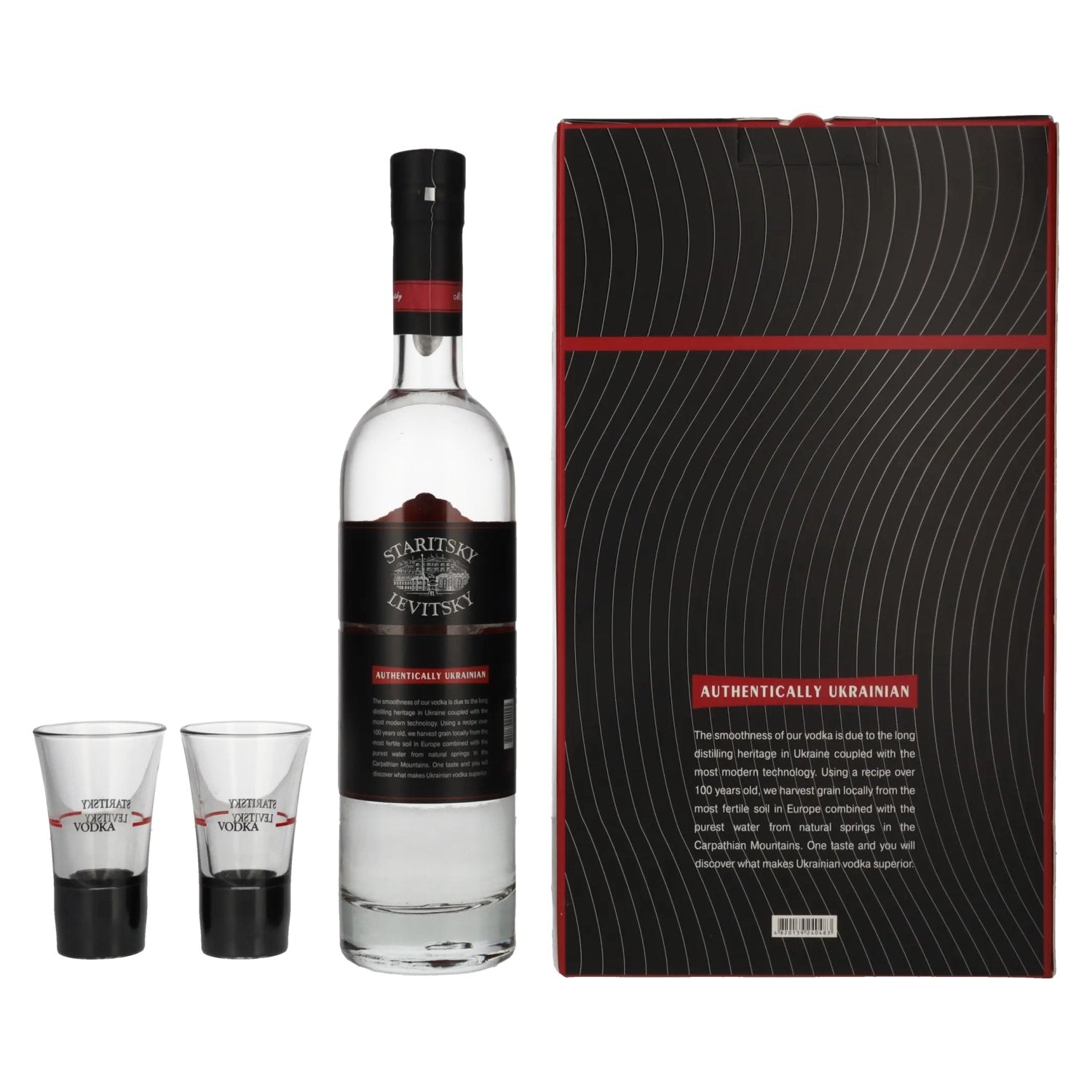 Staritsky & Levitsky RESERVE Vodka 40% Vol. 0,5l in Geschenkbox mit 2 Gläsern