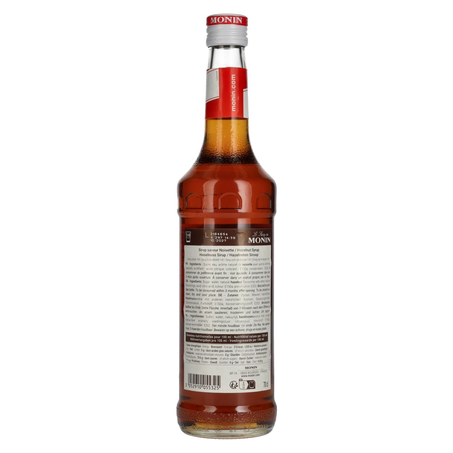 Le Sirop de Monin HAZELNUT 0,7l