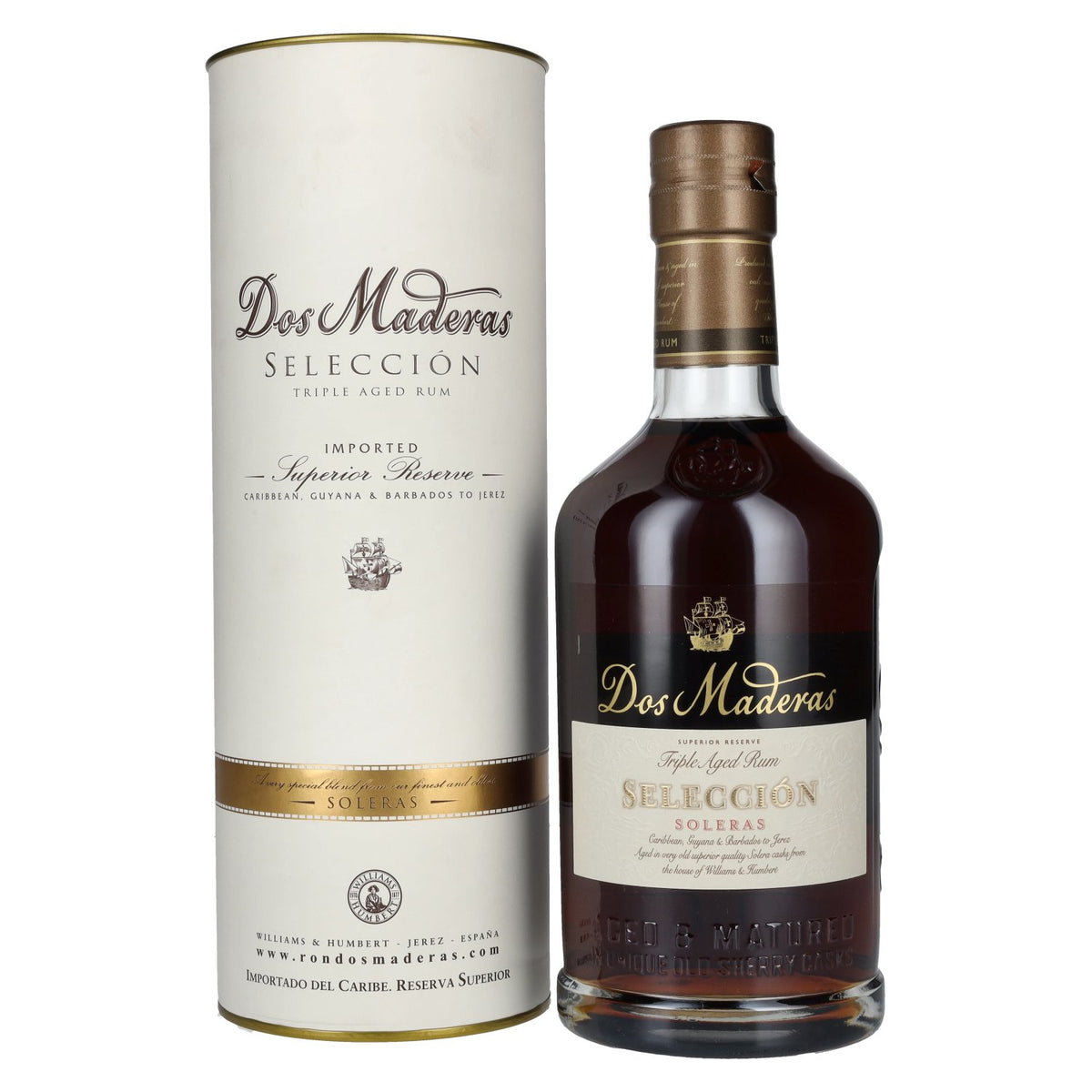Dos Maderas Selección Superior Reserve Triple Aged Rum 42% Vol. 0,7l in Geschenkbox