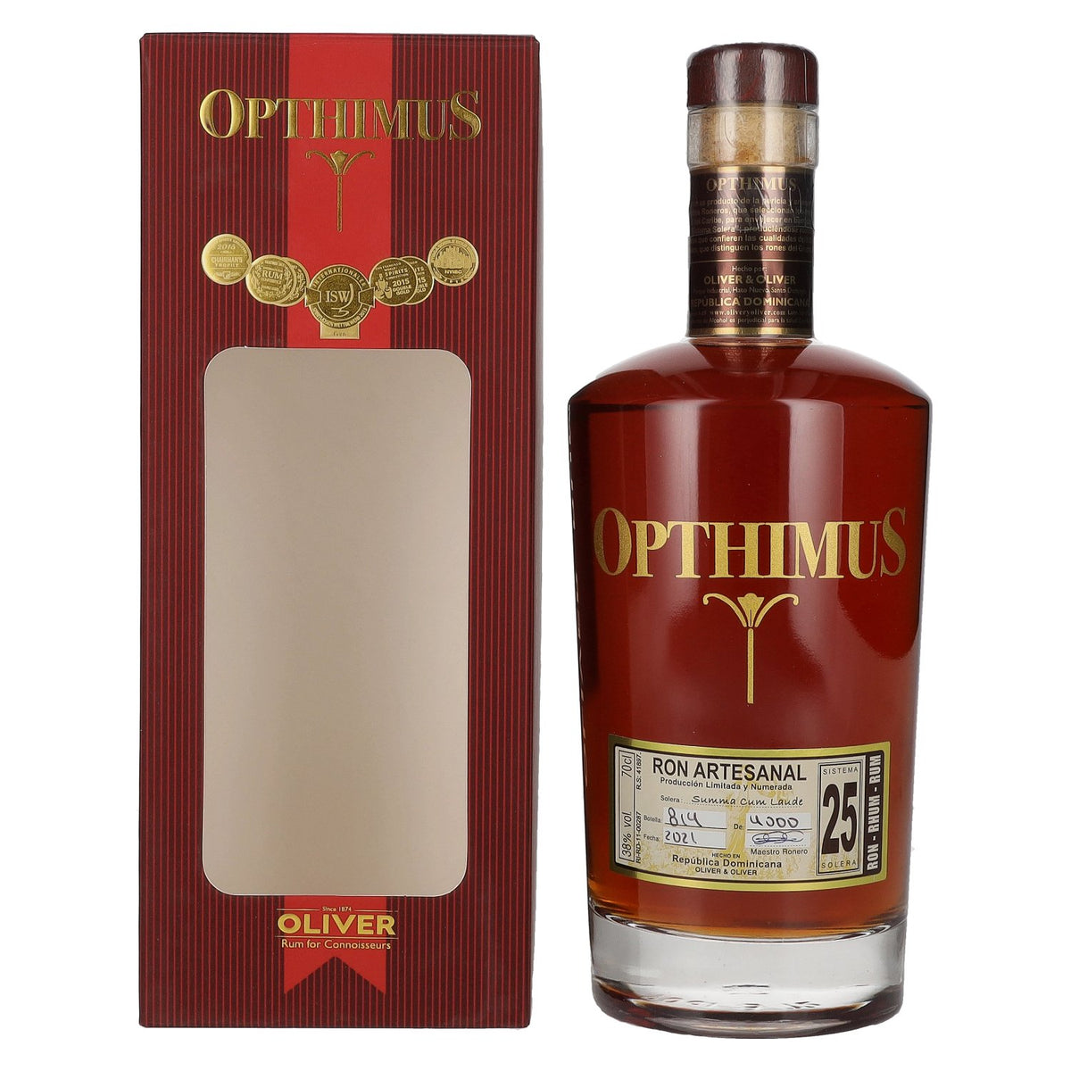 Opthimus 25 Solera Summa Cum Laude 38 % vol., 0,7 l, dans un coffret cadeau