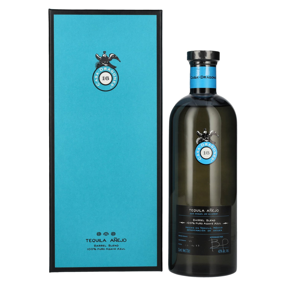 Casa Dragones Tequila AÑEJO Barrel Blend 100% Puro Agave Azul 40% Vol. 0,7l en boîte cadeau