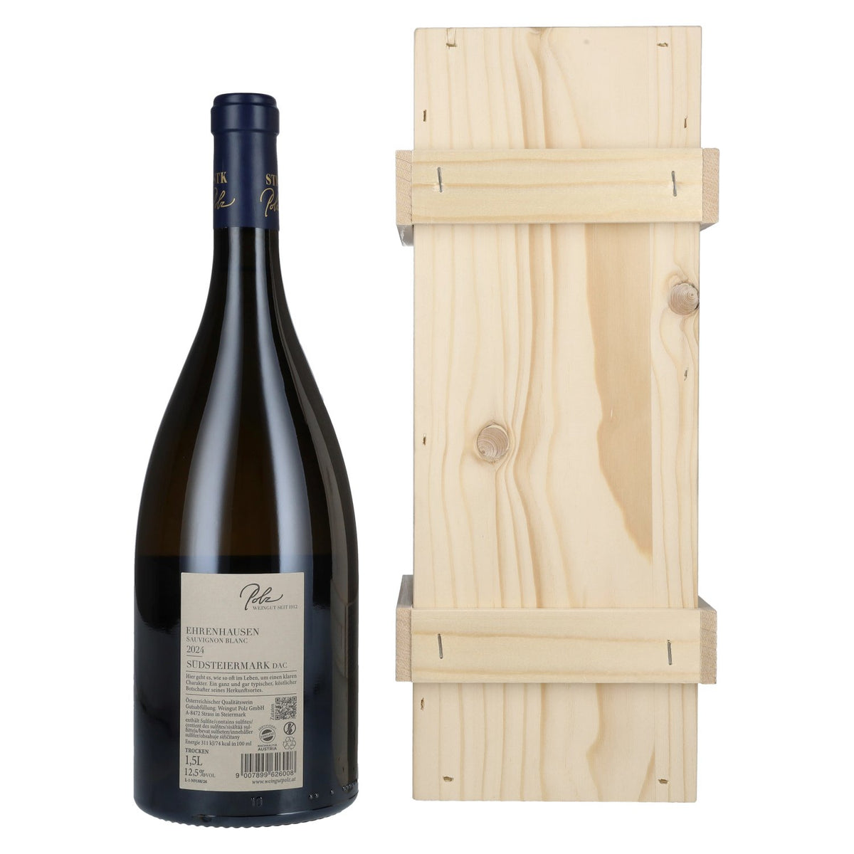 Polz Sauvignon Blanc Südsteiermark Ehrenhausen DAC 2024 12,5% Vol. 1,5l in Holzkiste