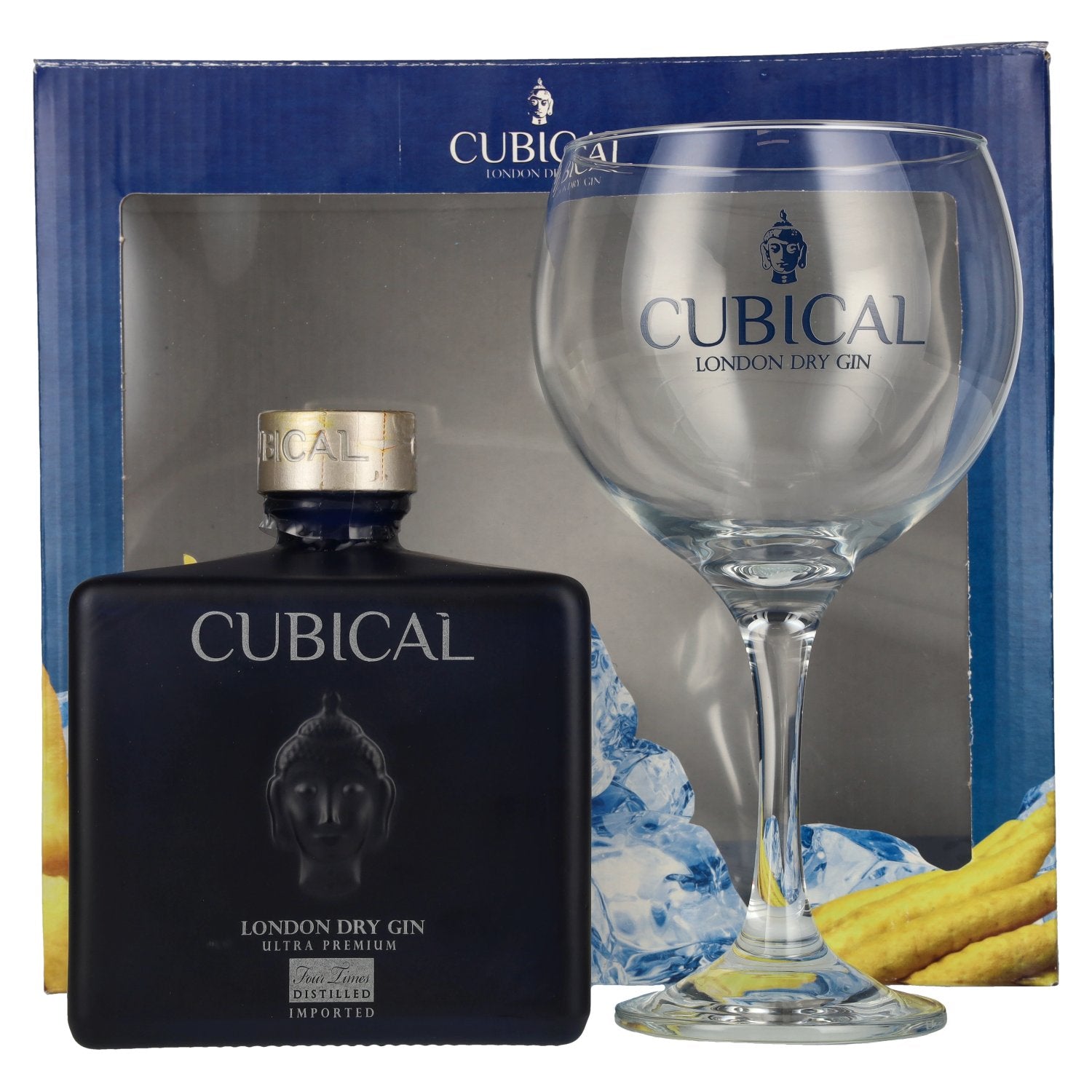 Cubical Ultra Premium London Dry Gin 45% Vol. 0,7l in Geschenkbox mit Glas
