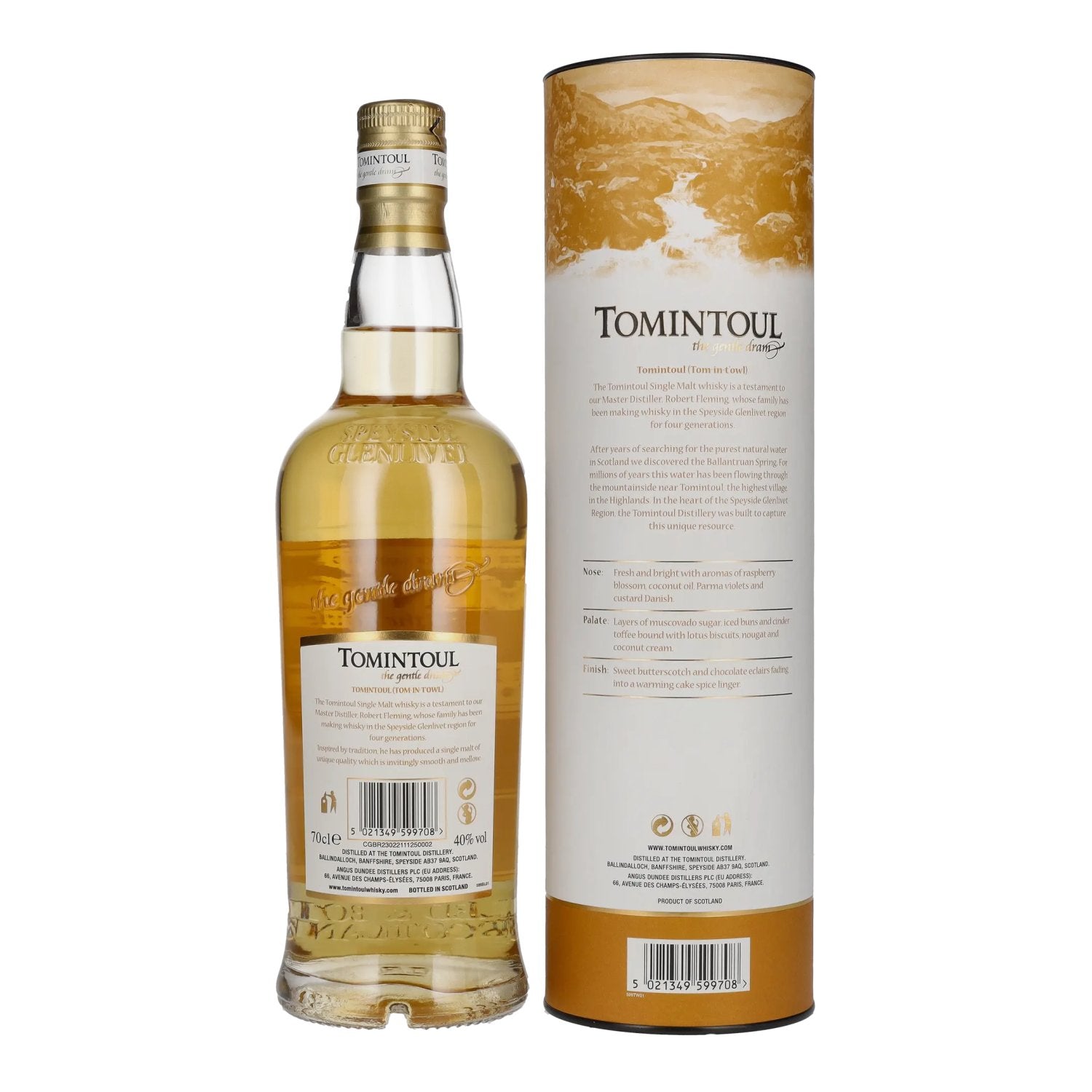 Tomintoul Small Batch Caribbean Rum Cask Finish 40% vol. 0,7 l in geschenkverpakking