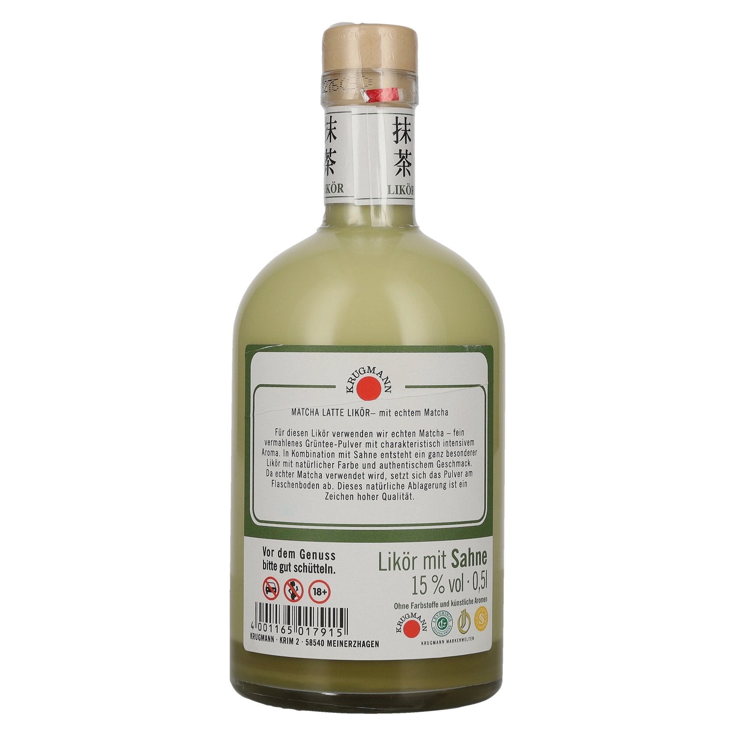 Krugmann MATCHA LATTE Likör mit Sahne 15% Vol. 0,5l