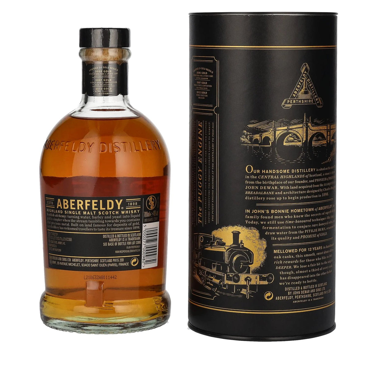 Aberfeldy 12 Years Old Highland Single Malt 40% Vol. 0,7l in gift box