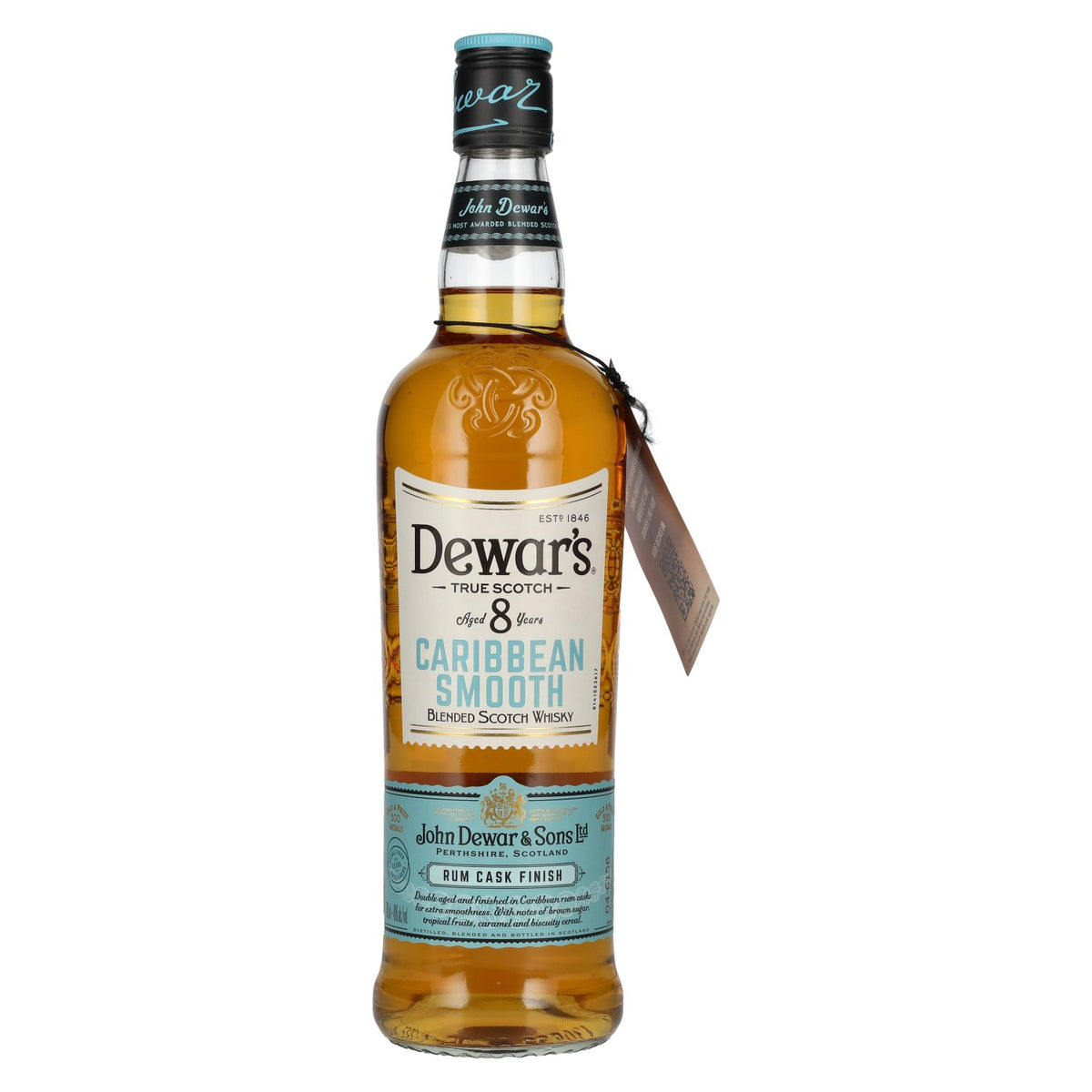 Whisky écossais d'assemblage « Caribbean Smooth » Dewar's, 8 ans d'âge, 40 % vol., 0,7 l