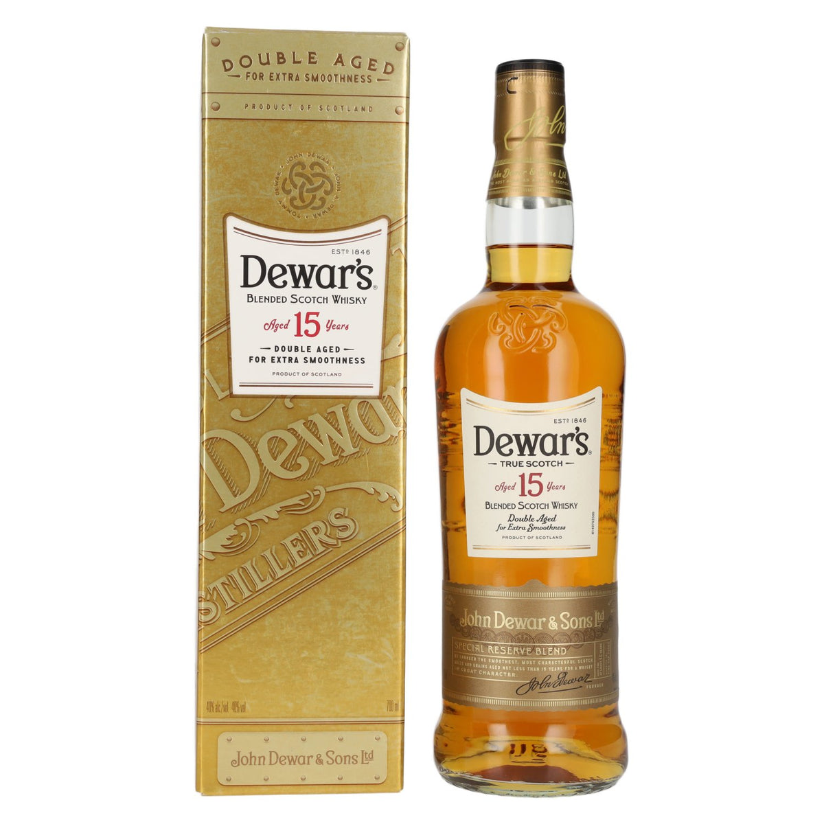 Dewar's 15 Years Old Blended Scotch Whisky 40% Vol. 0,7l in Geschenkbox