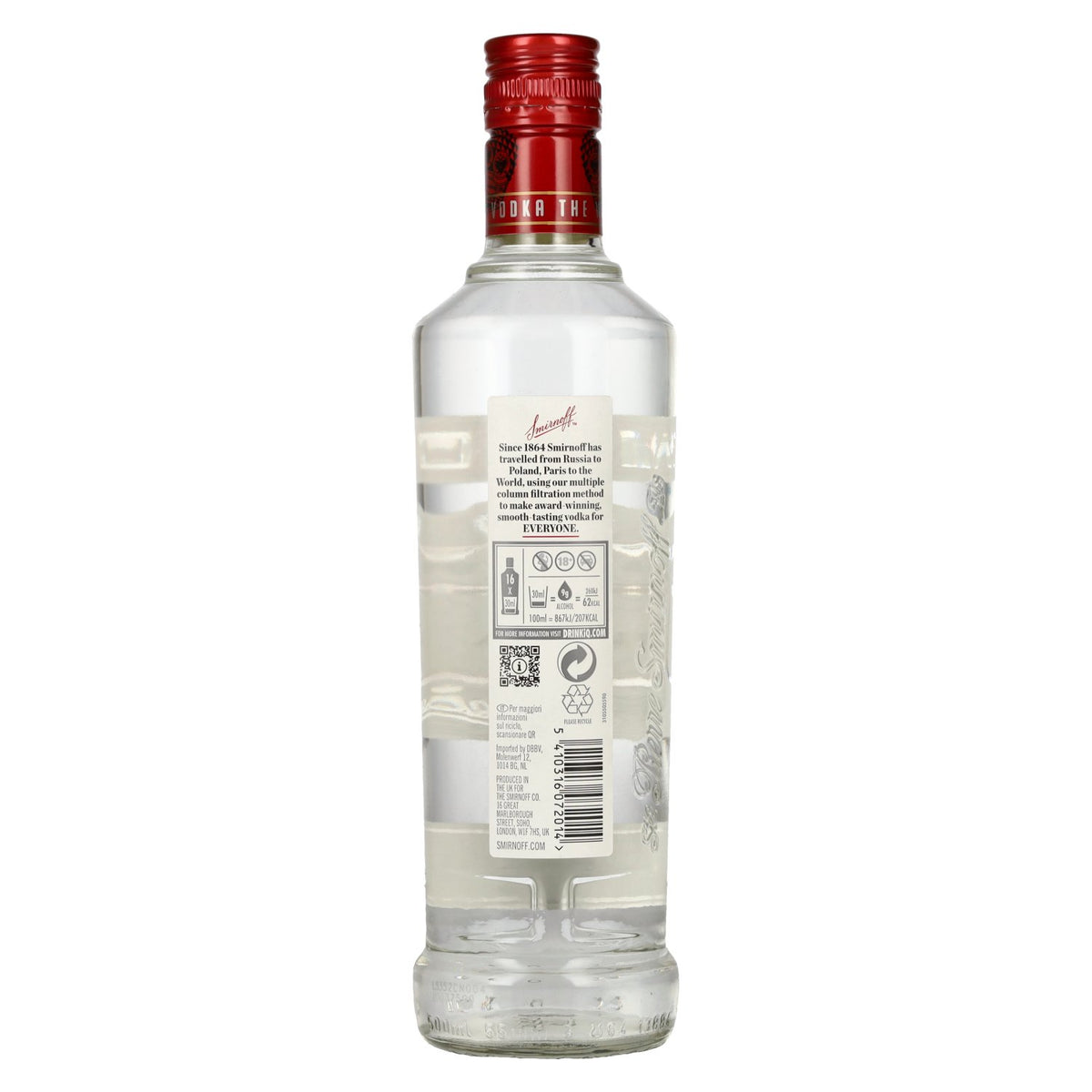 Smirnoff No. 21 Vodka 37.5% ABV 0.5l