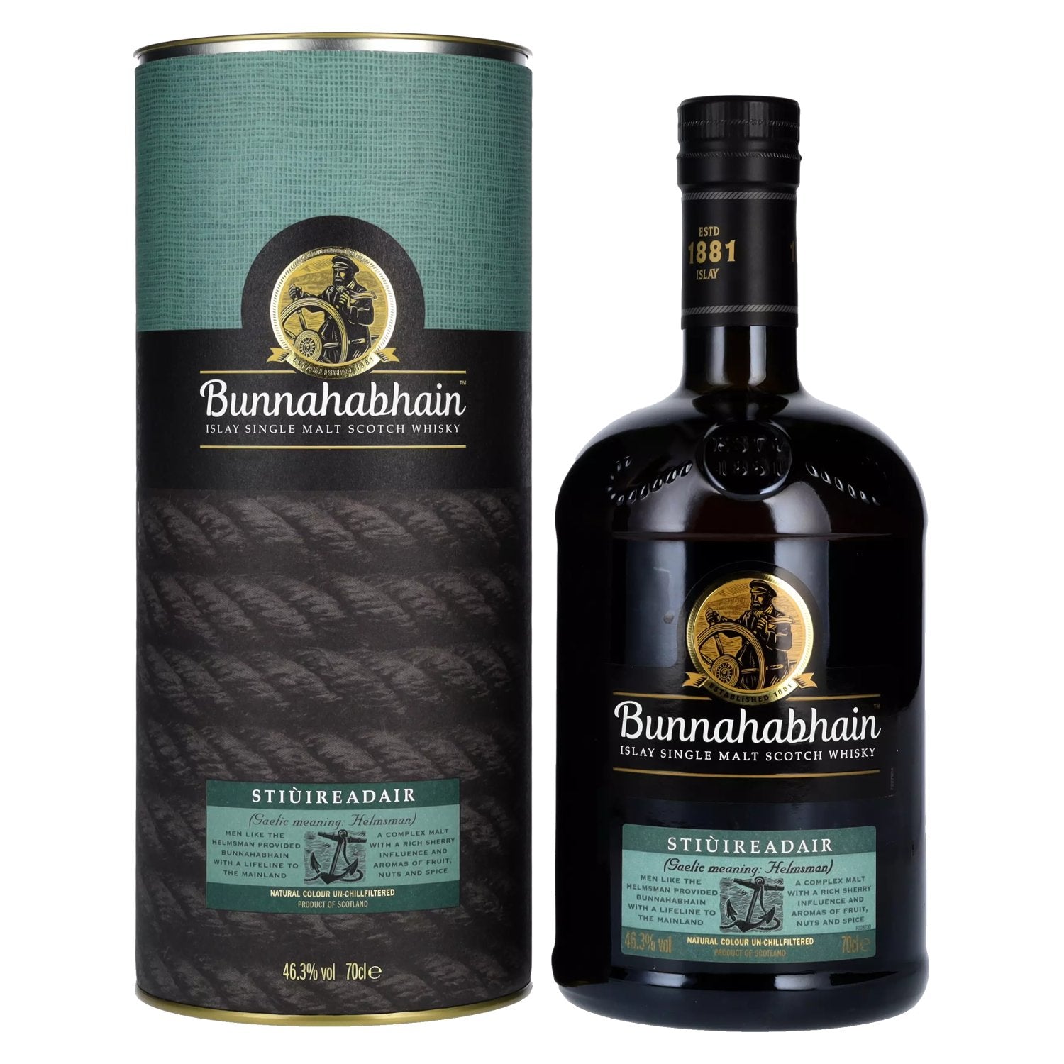 Bunnahabhain STIÙIREADAIR Islay Single Malt Scotch Whisky 46,3% Vol. 0,7l in geschenkverpakking