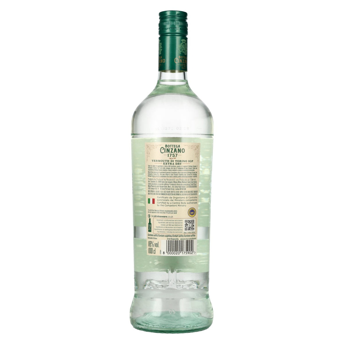 Bottega Cinzano 1757 Vermouth di Torino EXTRA DRY 18 % vol. 1 l