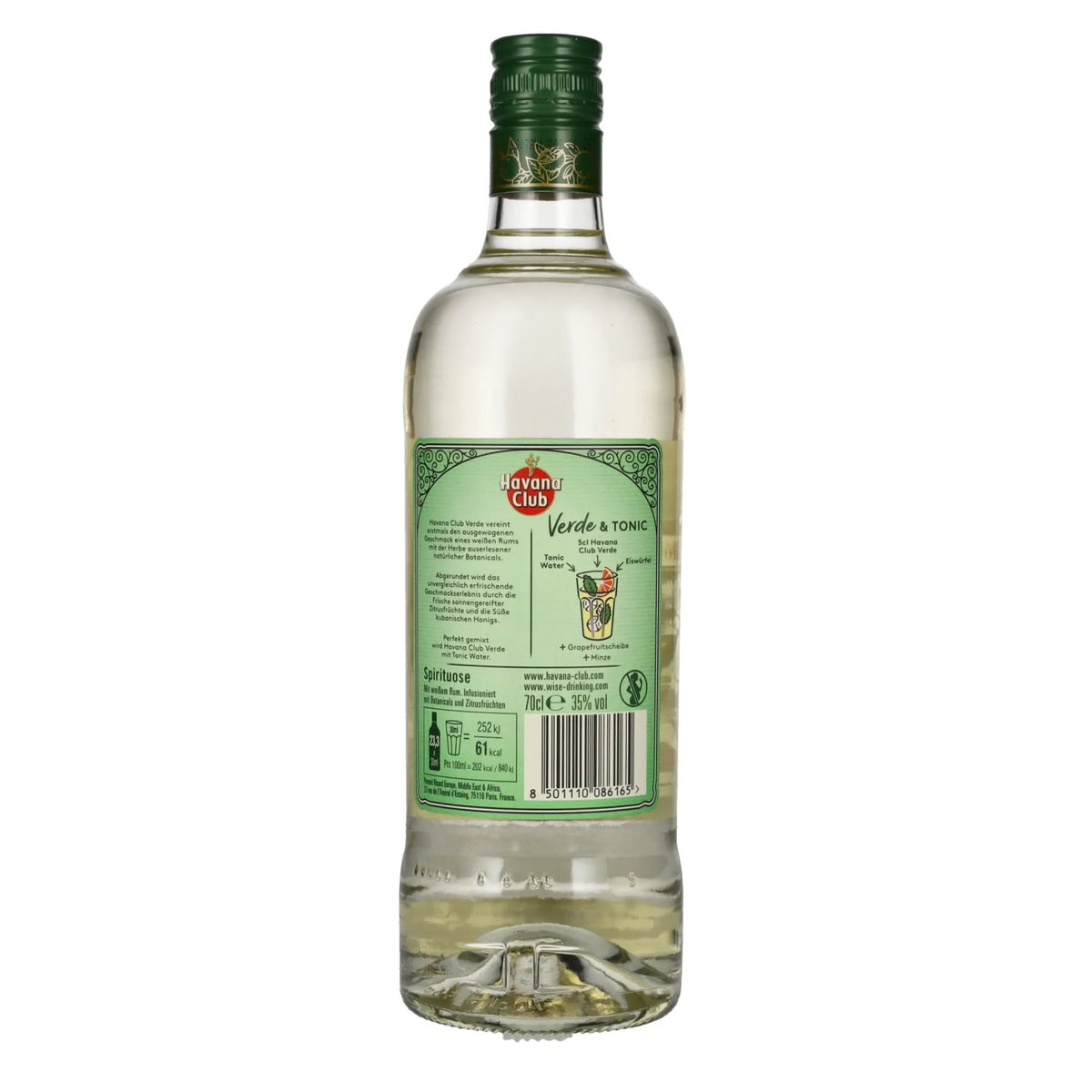 Havana Club VERDE Rum 35% ABV 0.7l