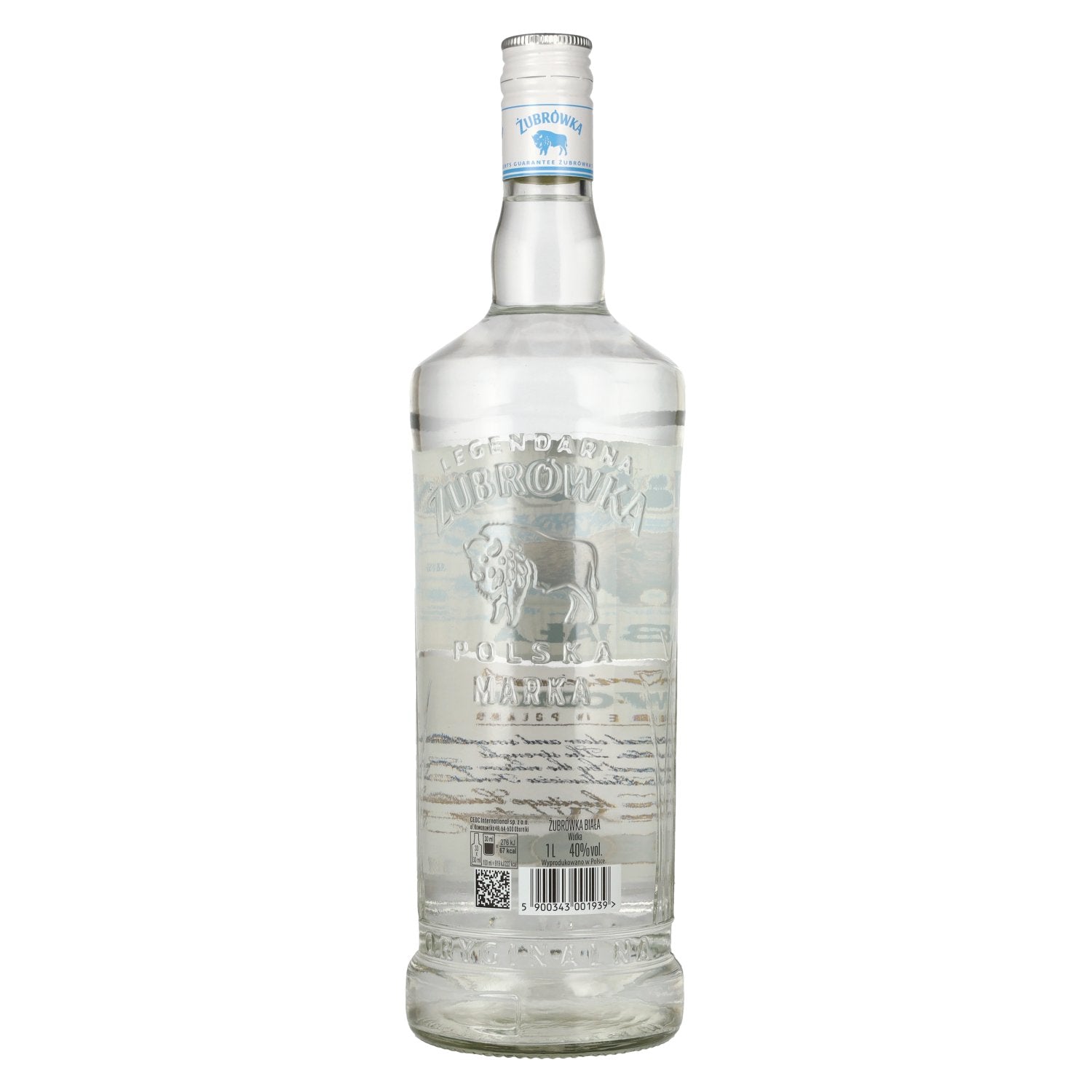 Zubrowka BIALA The Original Vodka 40% Vol. 1l