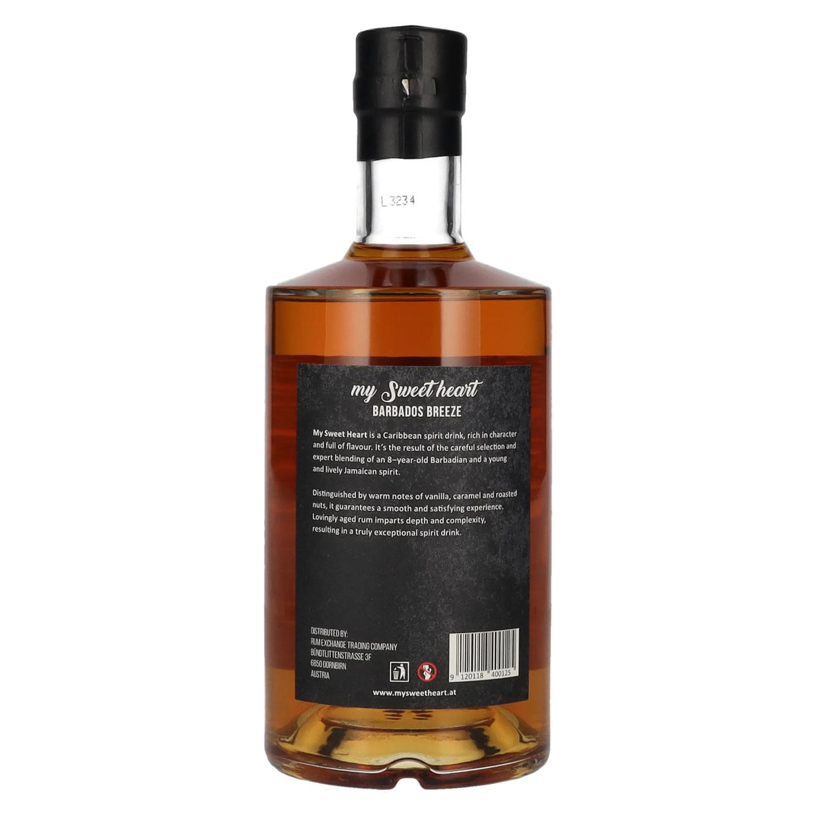 My Sweet Heart 8 Years Old Barbados Breeze Vanilla &amp; Carmel 40% vol. 0,7 l
