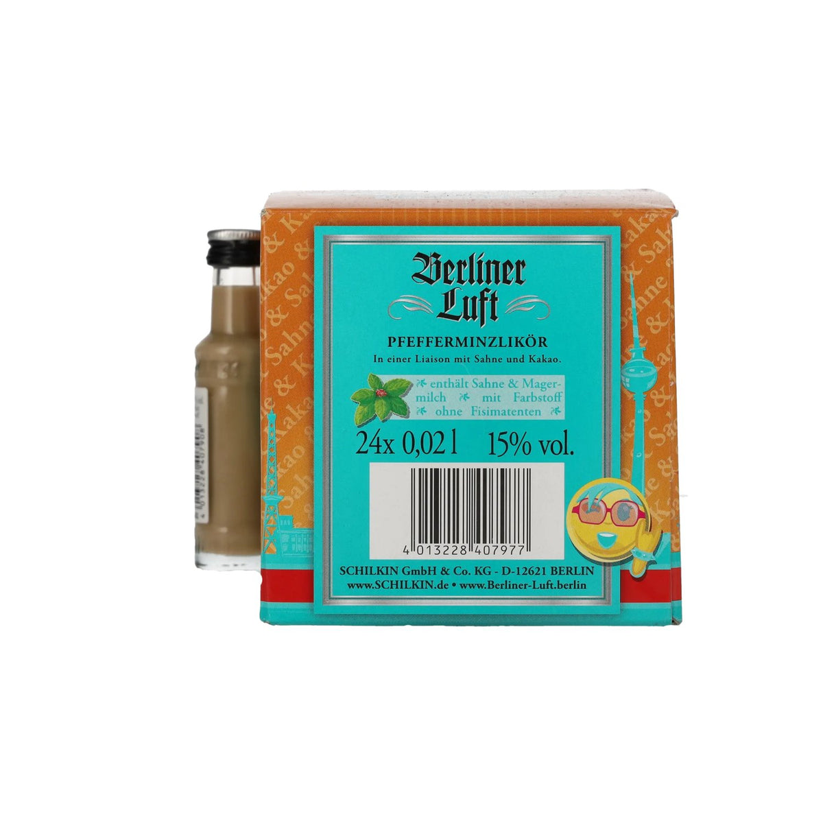 Berliner Luft SCHOKO De frisse pepermuntlikeur 15% Vol. 24x0,02l