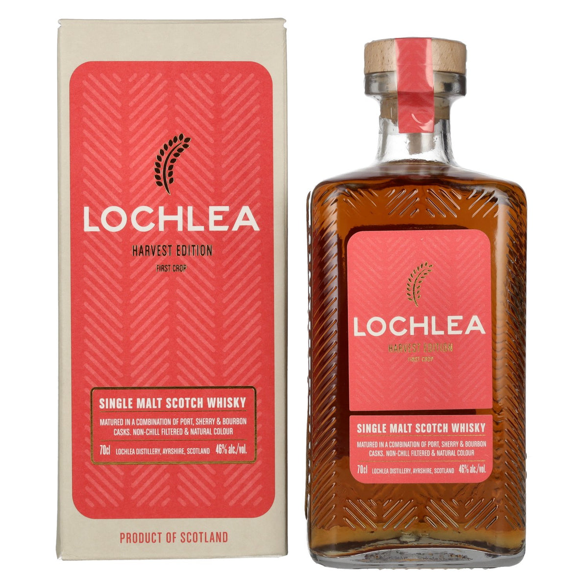 Lochlea HARVEST EDITION First Crop Single Malt Scotch Whisky 46% Vol. 0,7l in Geschenkbox