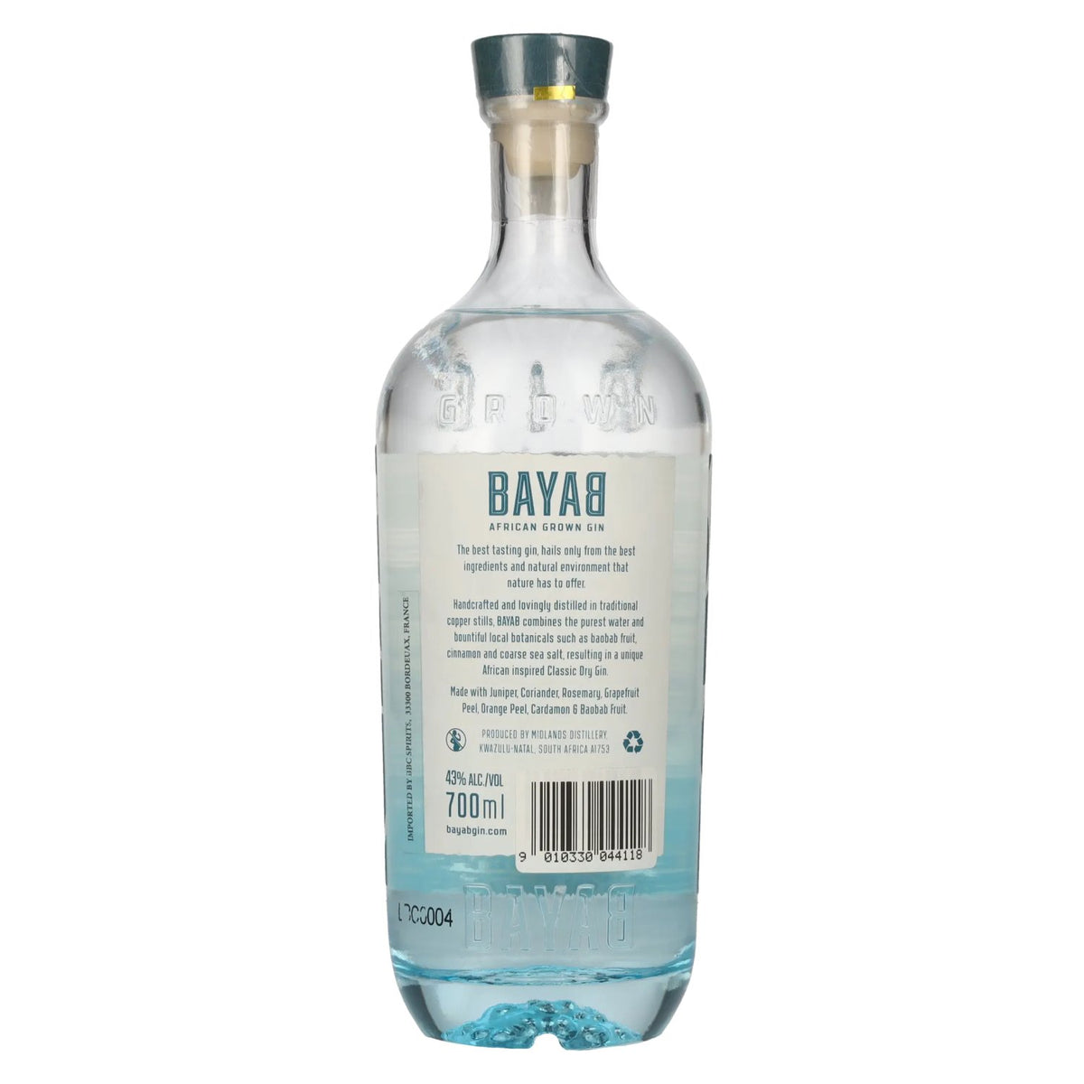 BAYAB African Grown Classic Small Batch Dry Gin 43% vol. 0,7l