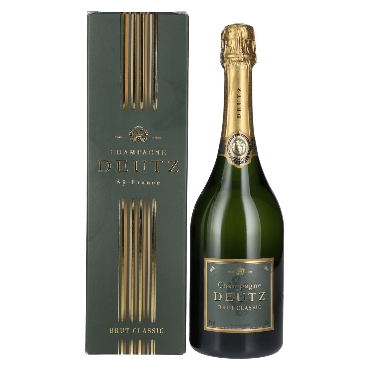 Champagne Deutz Classic Brut 12 % vol., 0,75 l, dans un coffret cadeau
