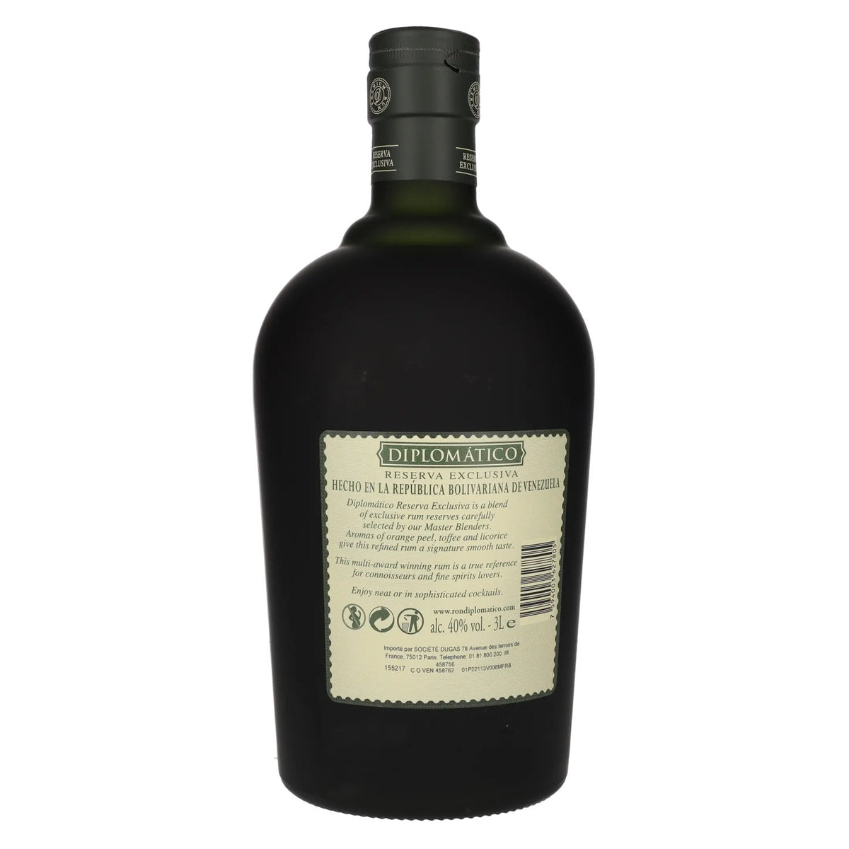 Diplomático RESERVA EXCLUSIVA Aged Rum 40% vol. 3 litres