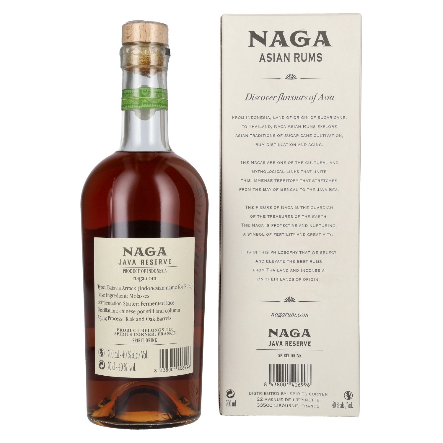 Naga JAVA RESERVE Double Cask Aged 40% Vol. 0,7l in gift box