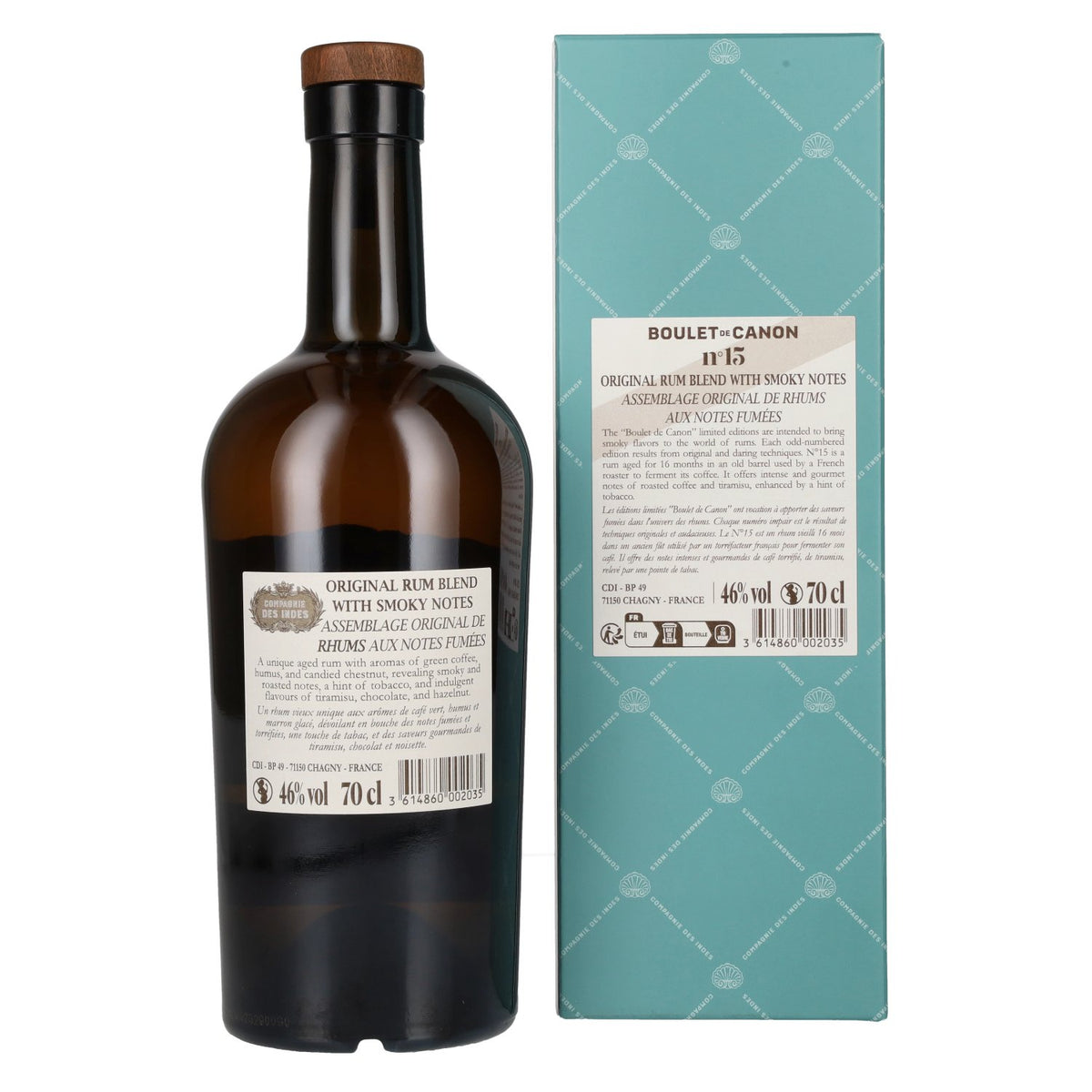 Compagnie des Indes BOULET DE CANON N°15 Limited Edition 46% Vol. 0,7l in geschenkverpakking