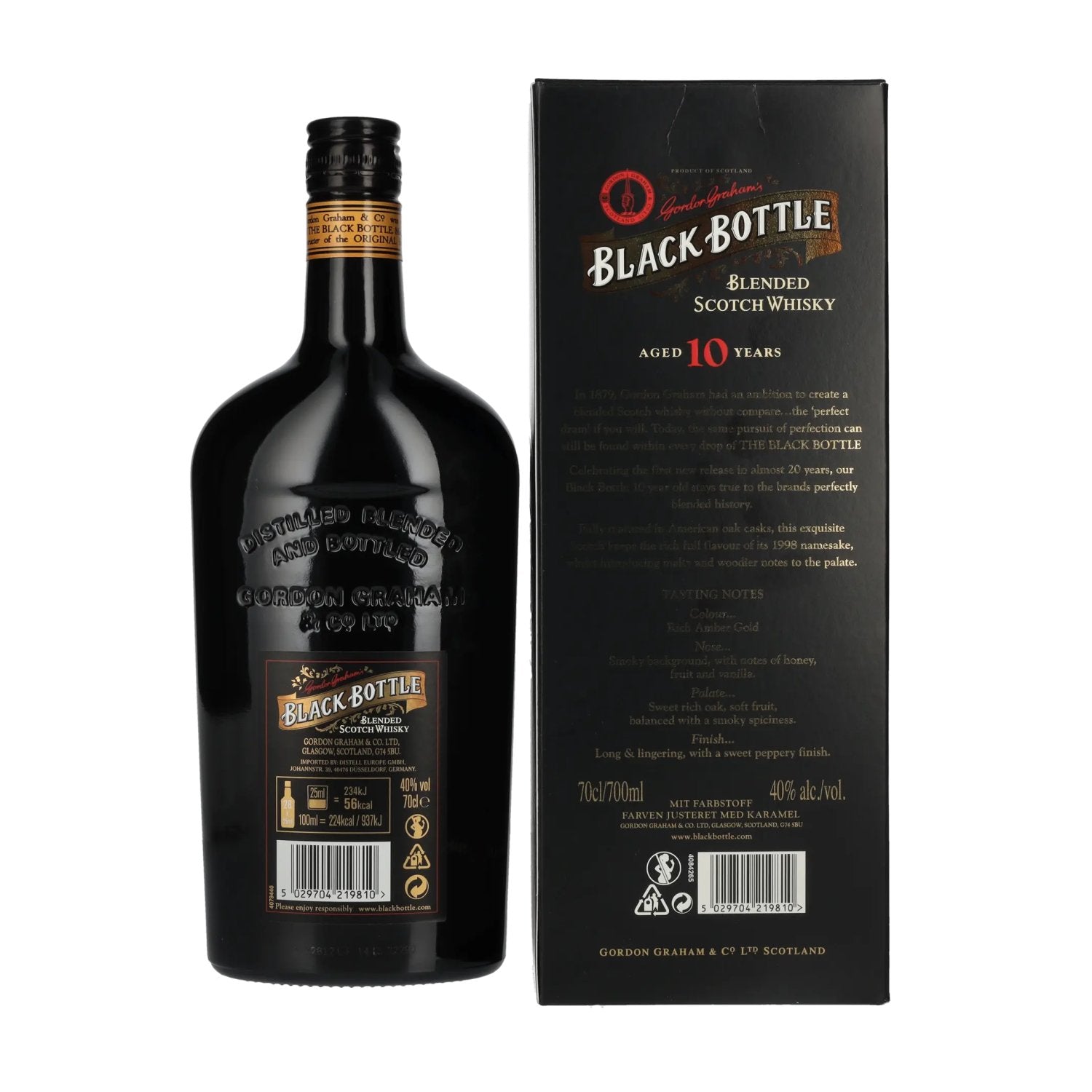 Black Bottle 10 Years Old Blended Scotch Whisky 40% Vol. 0,7l in geschenkverpakking