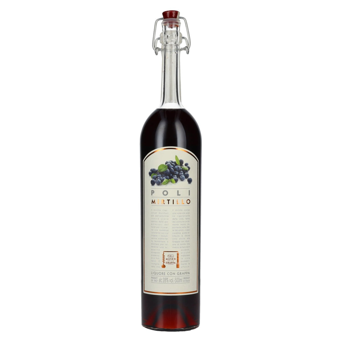 Liqueur Poli Mirtillo à la grappa, 28 % vol., 0,5 l