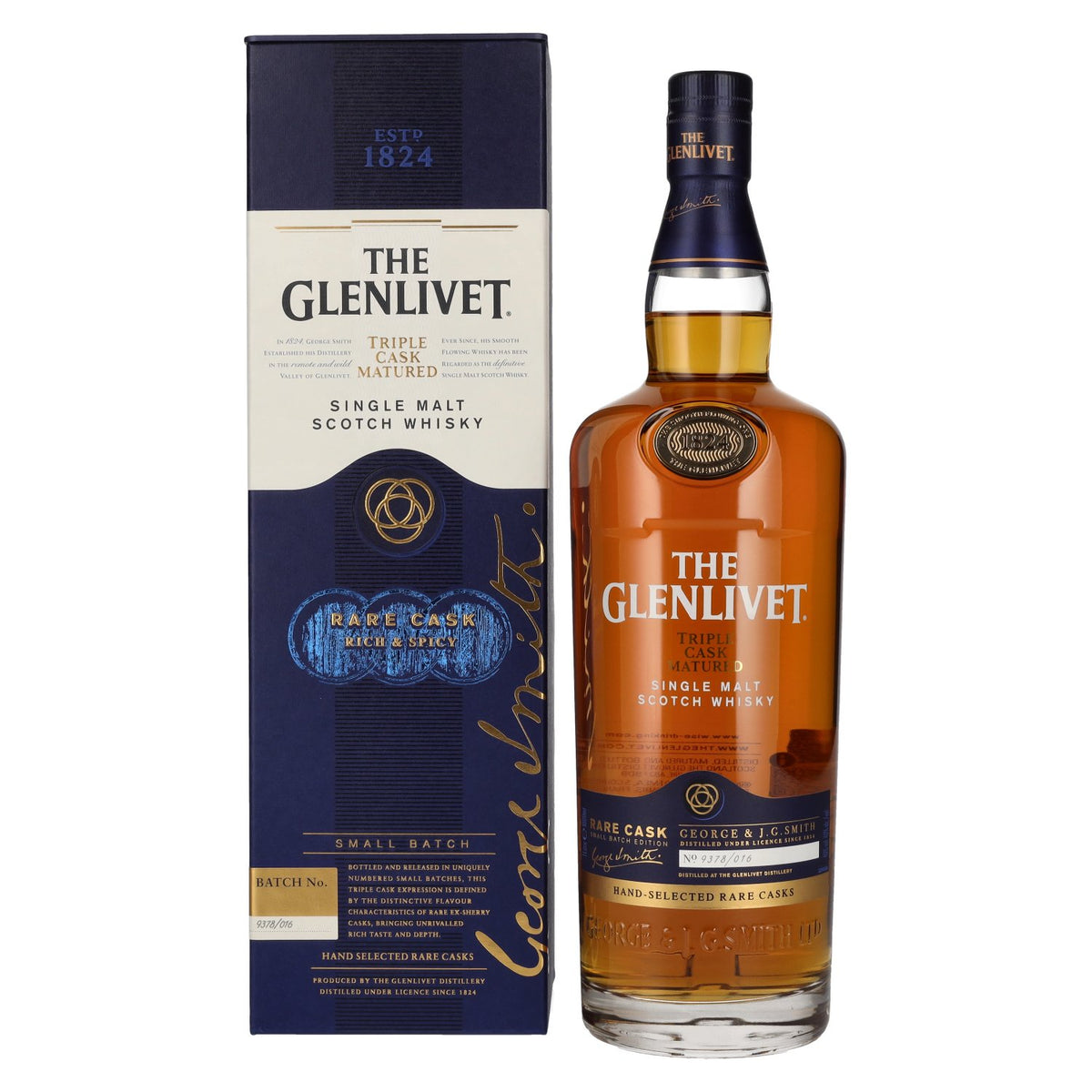 The Glenlivet RARE CASK Small Batch n° 9378/016, 40 % vol., 1 l, dans un coffret cadeau