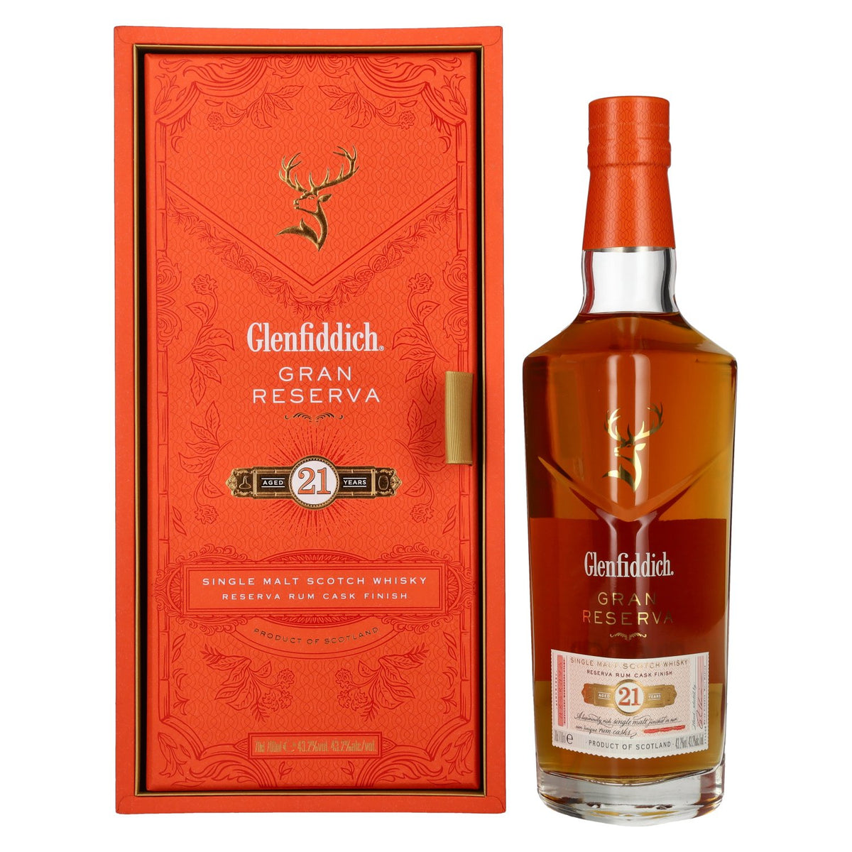 Glenfiddich 21 Years Old GRAN RESERVA Rum Cask Finish 43,2% Vol. 0,7l in gift box
