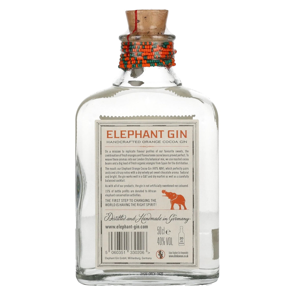Elephant Gin Orange &amp; Cocoa 40% ABV 0.5l