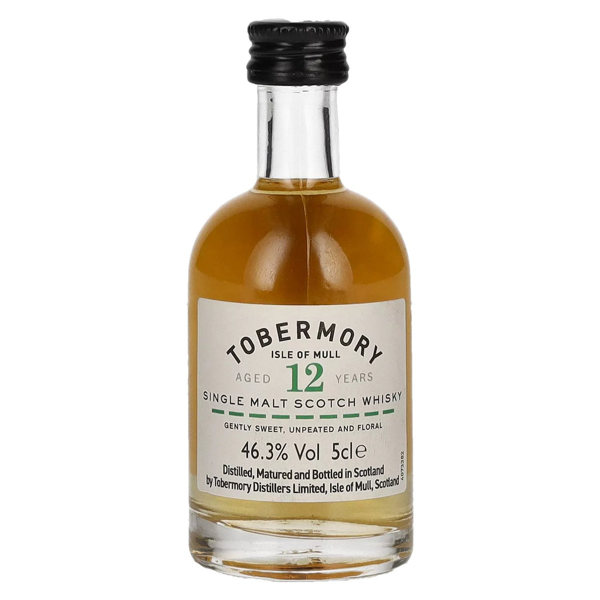 Whisky écossais single malt Tobermory 12 ans d'âge, 46,3 % vol., 0,05 l