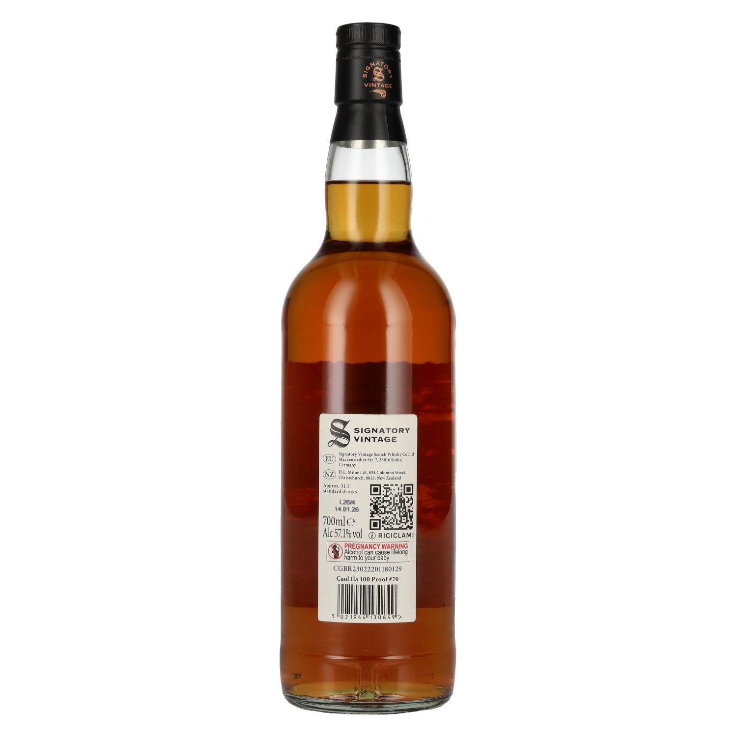 Signatory Vintage 100 Proof Edition CAOL ILA 13 Years Old Single Malt #70 2012 57,1% Vol. 0,7l