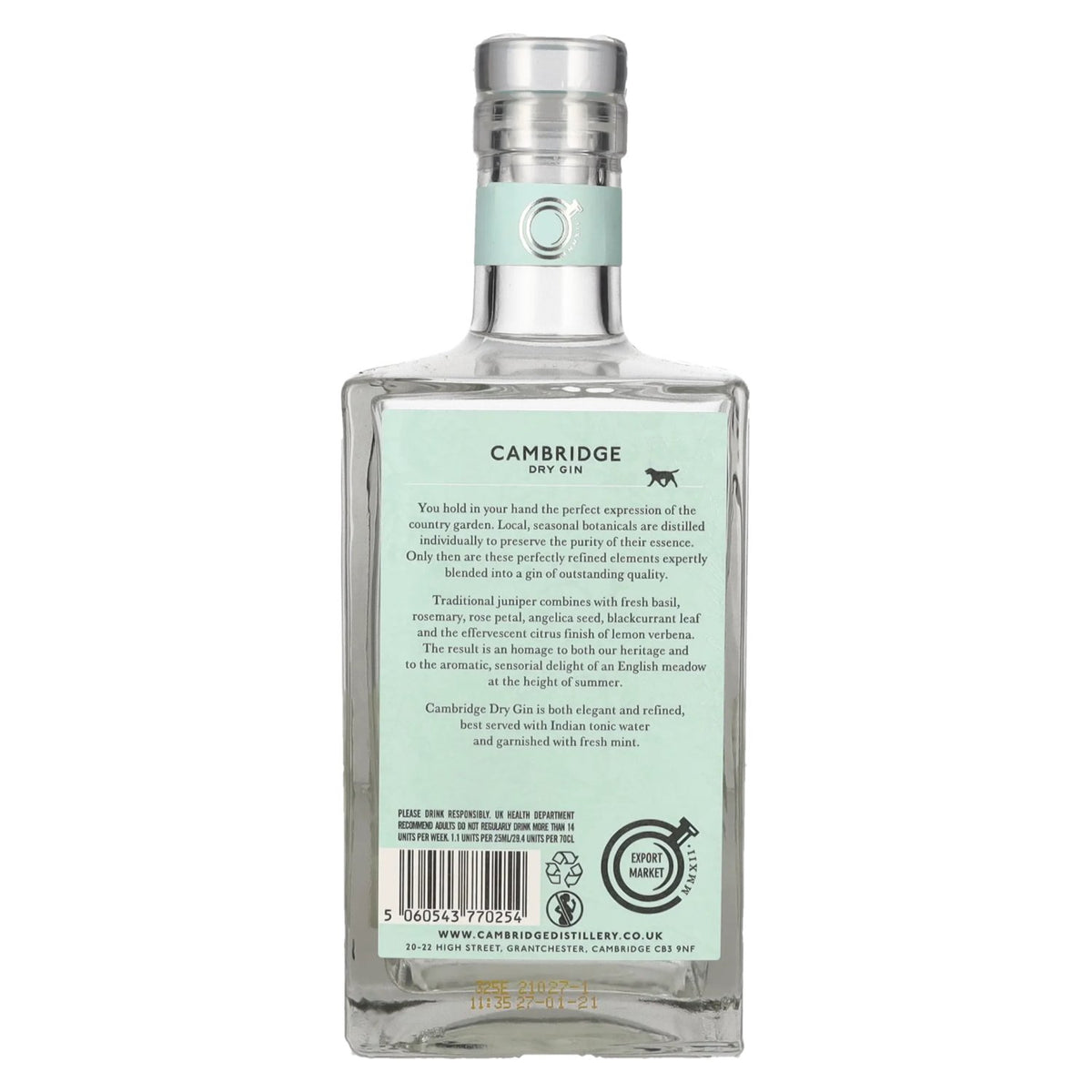 Cambridge Dry Gin 42 % vol. 0,7 l
