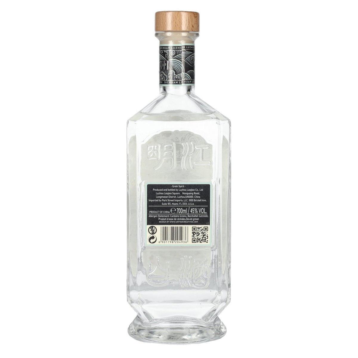 Ming River Sichuan Baijiu, alcool de céréales, 45 % vol., 0,7 l