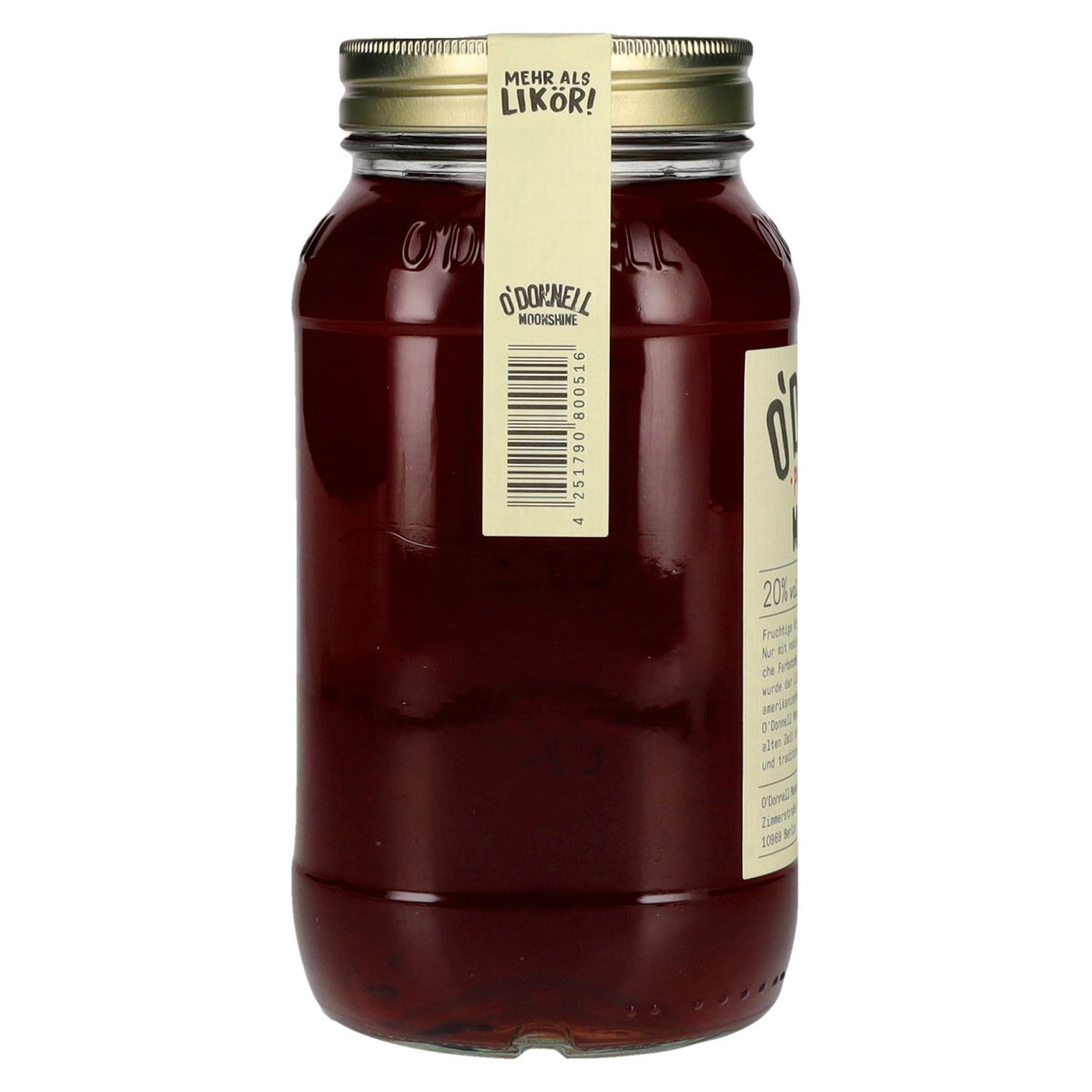 O'Donnell Moonshine PRALLE KIRSCHE Liqueur 20 % vol. 0,7 l