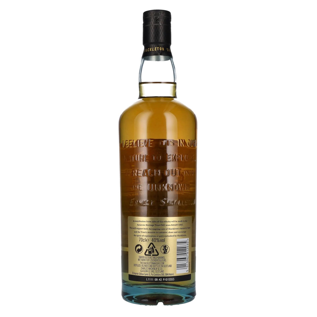 Whisky écossais blended malt Mackinlay's Shackleton Whisky, 40 % vol., 0,7 l