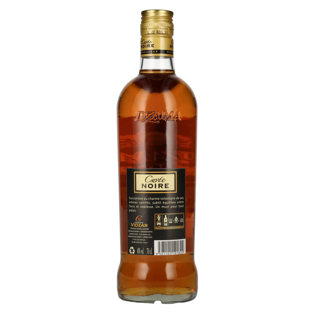 Dzama Cuvée NOIRE Rhum 40 % vol. 0,7 l