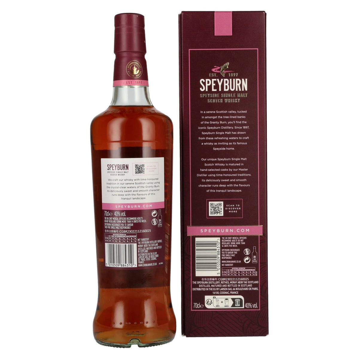 Speyburn 18 Years Old Speyside Single Malt Scotch Whisky 40% Vol. 0,7l in geschenkverpakking